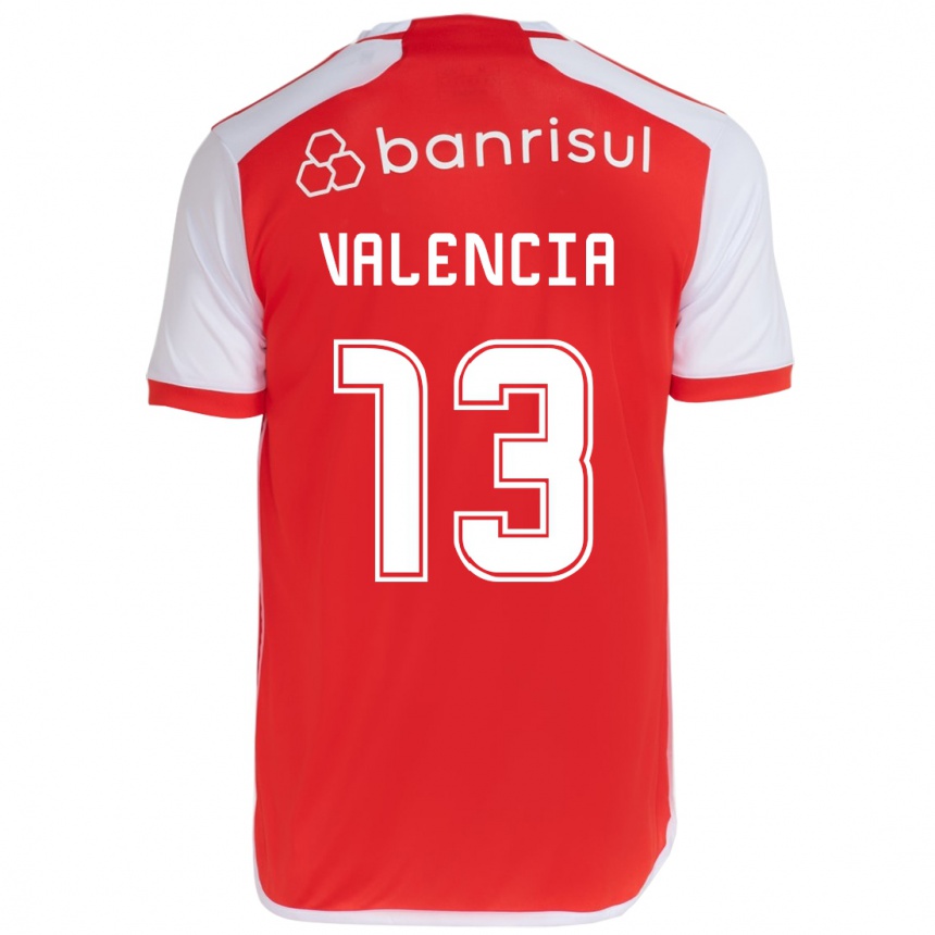 Kids Football Enner Valencia #13 Red White Home Jersey 2024/25 T-Shirt Australia