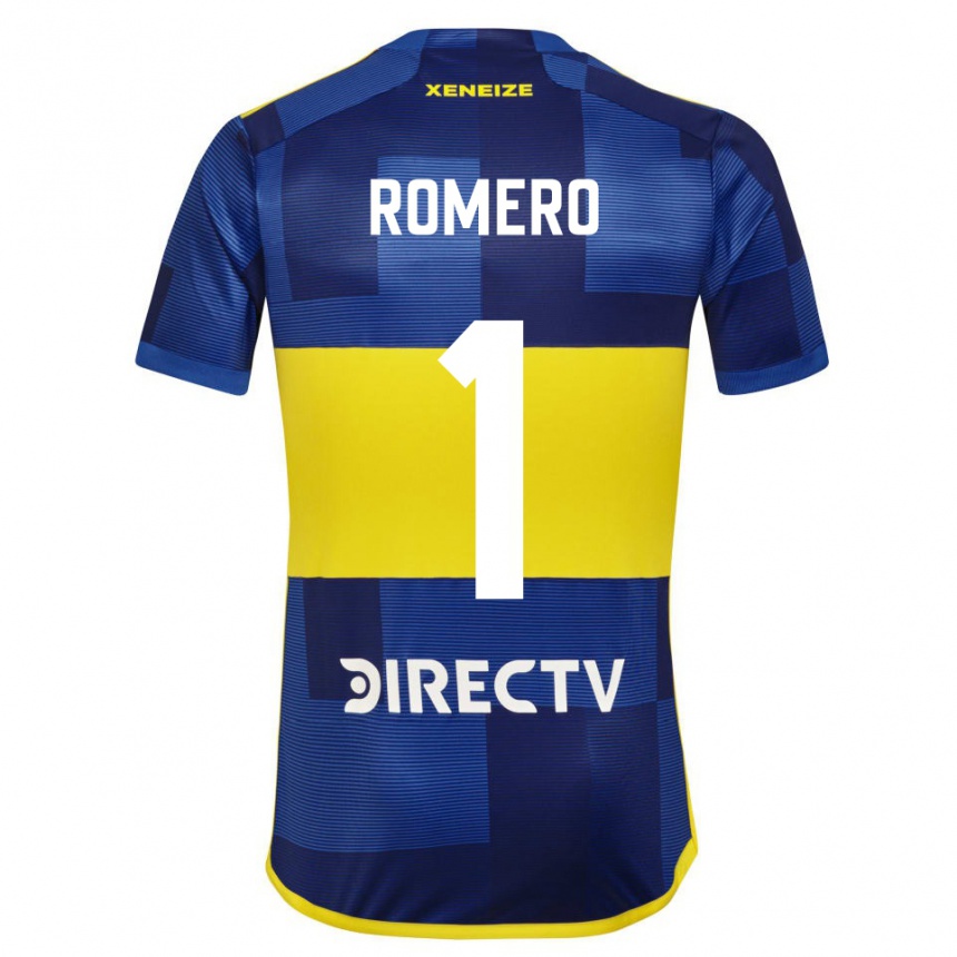 Kids Football Sergio Romero #1 Blue Yellow Home Jersey 2024/25 T-Shirt Australia