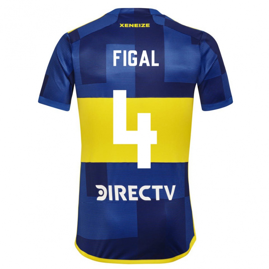 Kids Football Nicolas Figal #4 Blue Yellow Home Jersey 2024/25 T-Shirt Australia