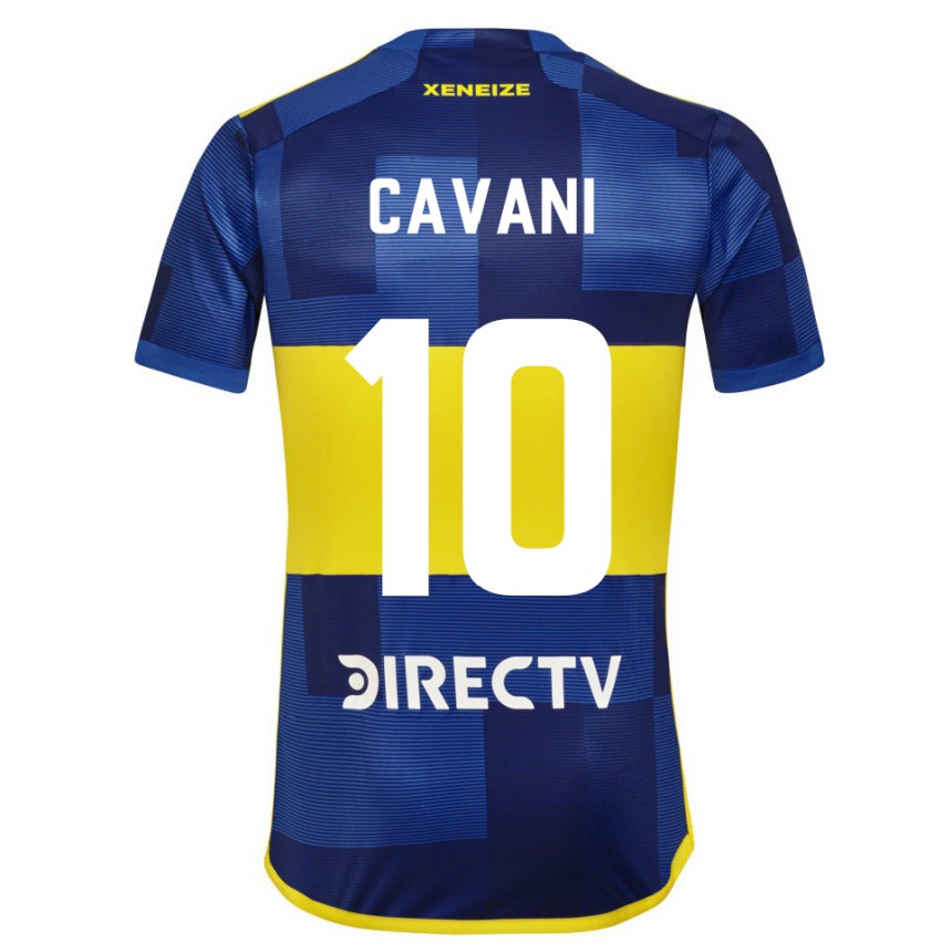 Kids Football Edinson Cavani #10 Blue Yellow Home Jersey 2024/25 T-Shirt Australia