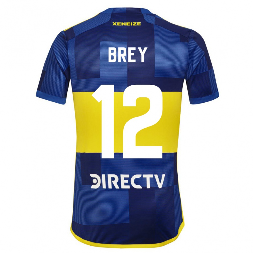 Kids Football Leandro Brey #12 Blue Yellow Home Jersey 2024/25 T-Shirt Australia