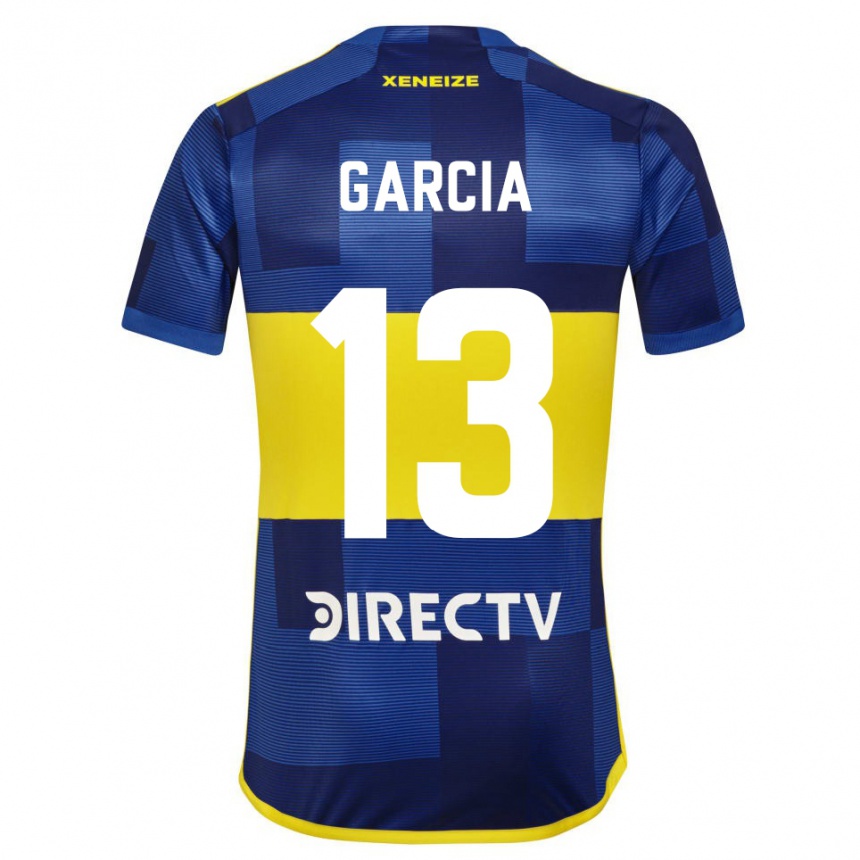 Kids Football Javier Garcia #13 Blue Yellow Home Jersey 2024/25 T-Shirt Australia