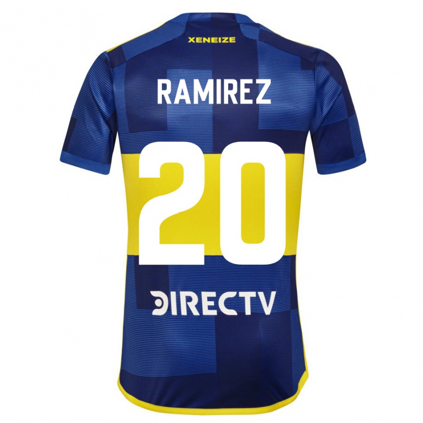 Kids Football Juan Ramírez #20 Blue Yellow Home Jersey 2024/25 T-Shirt Australia