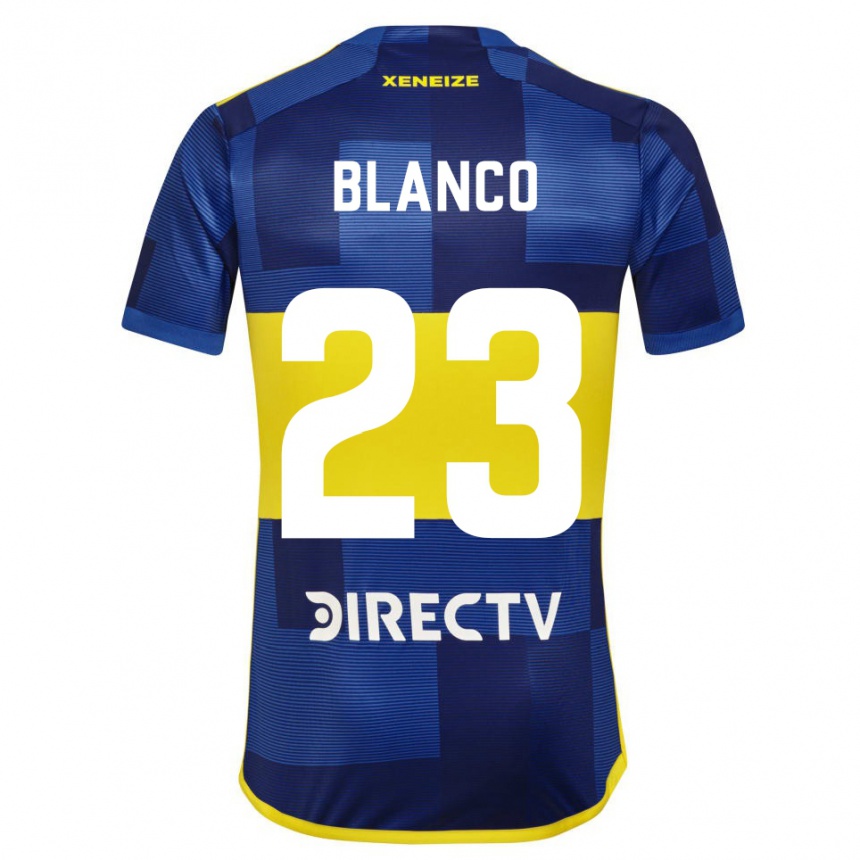 Kids Football Lautaro Blanco #23 Blue Yellow Home Jersey 2024/25 T-Shirt Australia