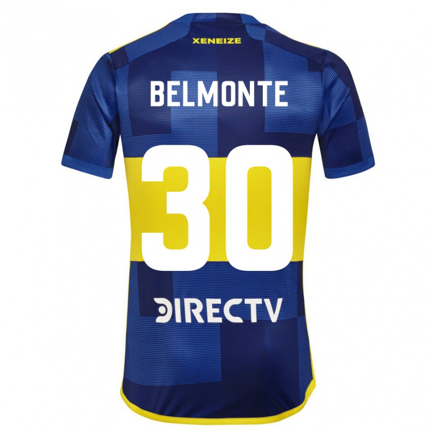 Kids Football Tomás Belmonte #30 Blue Yellow Home Jersey 2024/25 T-Shirt Australia