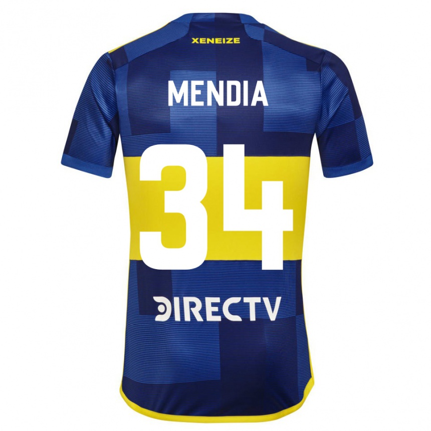 Kids Football Mateo Mendia #34 Blue Yellow Home Jersey 2024/25 T-Shirt Australia