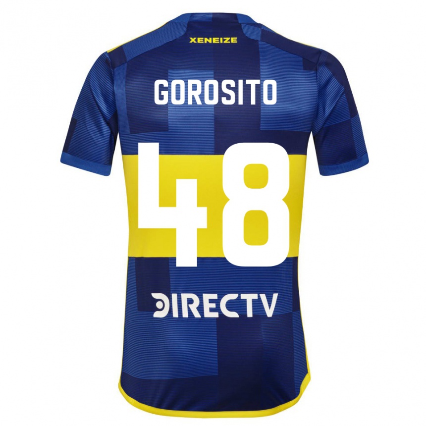 Kids Football Dylan Gorosito #48 Blue Yellow Home Jersey 2024/25 T-Shirt Australia