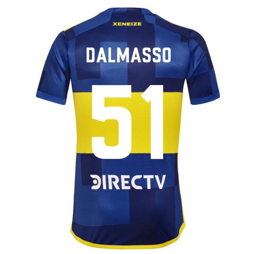 Kids Football Santiago Dalmasso #51 Blue Yellow Home Jersey 2024/25 T-Shirt Australia