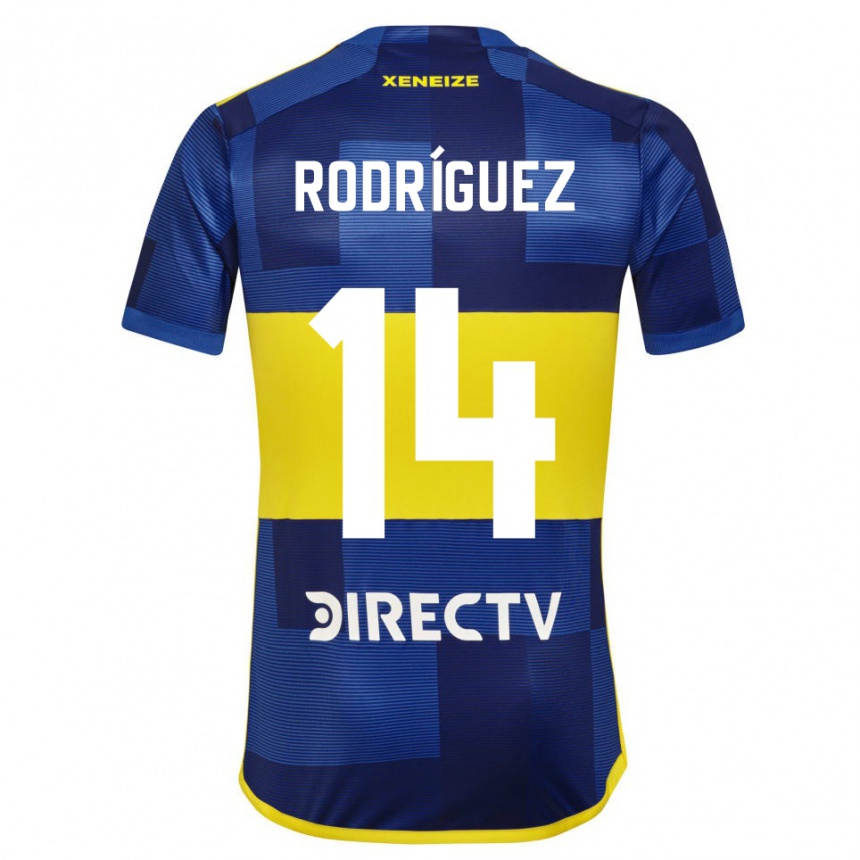 Kids Football Isaías Rodríguez #14 Blue Yellow Home Jersey 2024/25 T-Shirt Australia