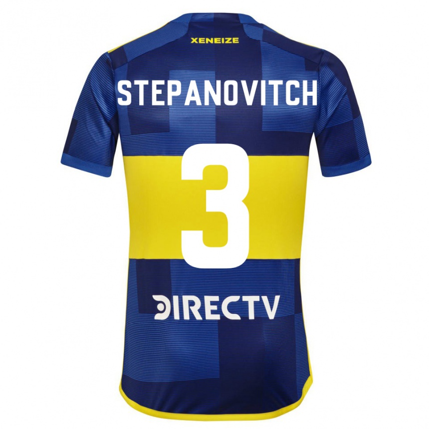 Kids Football Nicolás Stepanovitch #3 Blue Yellow Home Jersey 2024/25 T-Shirt Australia