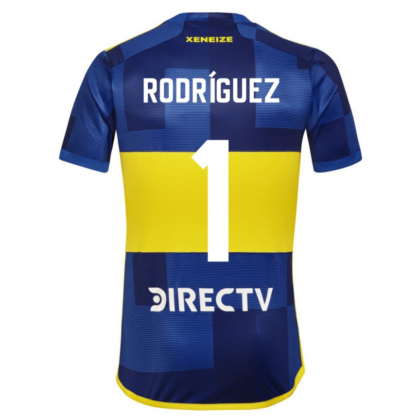 Kids Football Fernando Rodríguez #1 Blue Yellow Home Jersey 2024/25 T-Shirt Australia