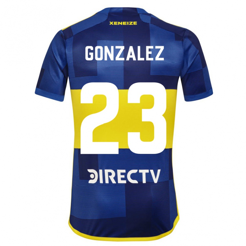 Kids Football Diego Gonzalez #23 Blue Yellow Home Jersey 2024/25 T-Shirt Australia