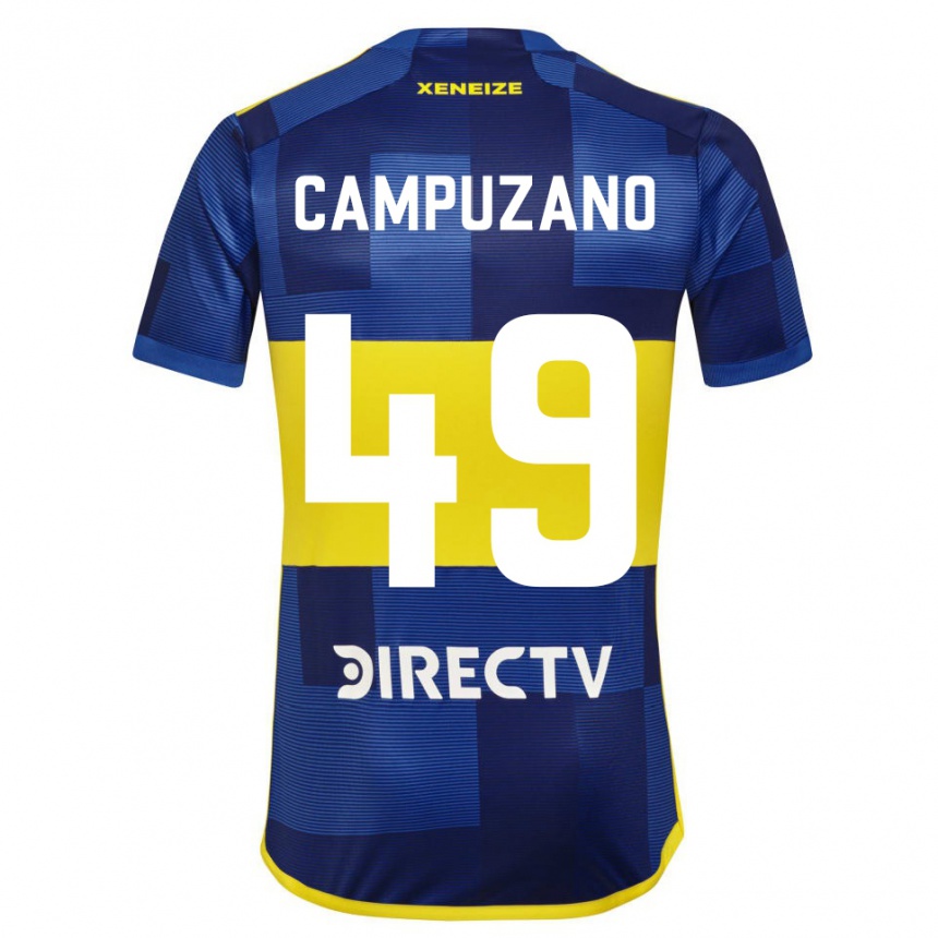 Kids Football Jorman Campuzano #49 Blue Yellow Home Jersey 2024/25 T-Shirt Australia