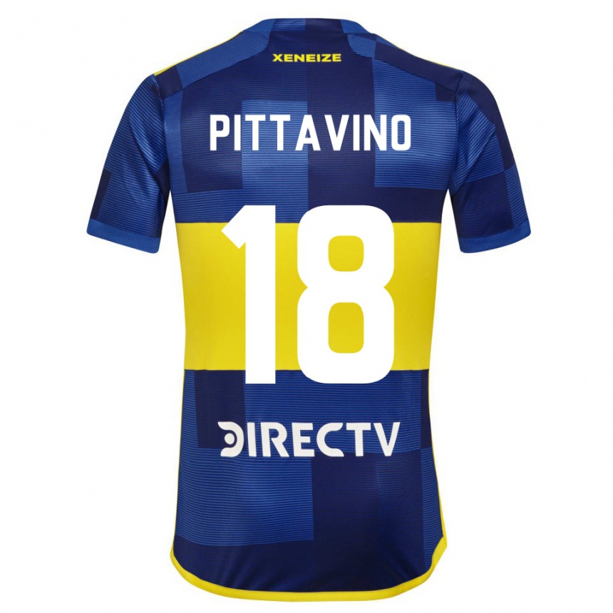 Kids Football Rodrigo Pittavino #18 Blue Yellow Home Jersey 2024/25 T-Shirt Australia