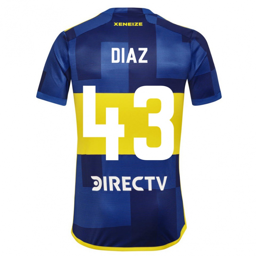 Kids Football Tomas Diaz #43 Blue Yellow Home Jersey 2024/25 T-Shirt Australia