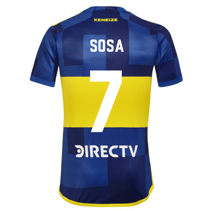 Kids Football Elián Sosa #7 Blue Yellow Home Jersey 2024/25 T-Shirt Australia