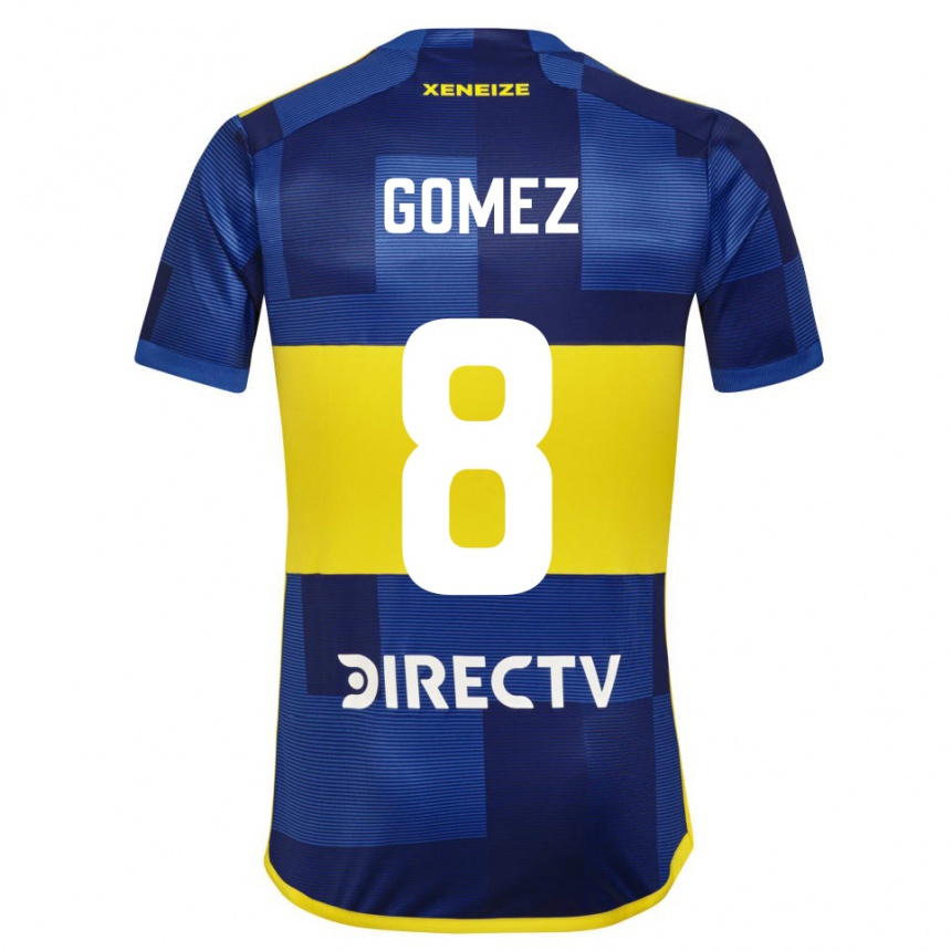 Kids Football Camila Gomez Ares #8 Blue Yellow Home Jersey 2024/25 T-Shirt Australia