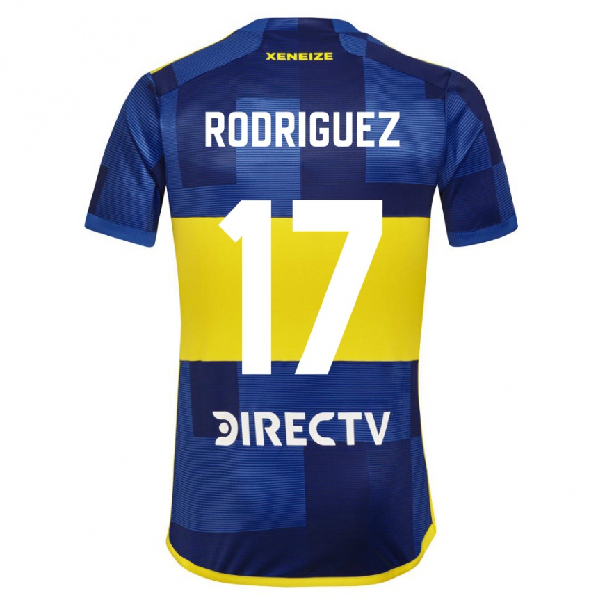 Kids Football Fanny Rodriguez #17 Blue Yellow Home Jersey 2024/25 T-Shirt Australia