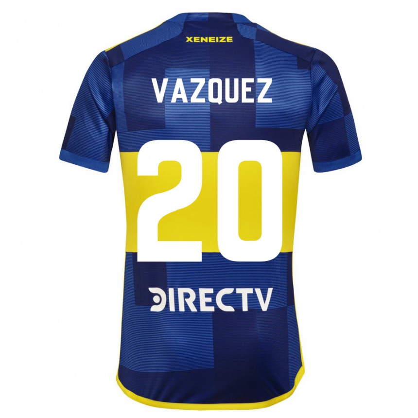 Kids Football Constanza Vazquez #20 Blue Yellow Home Jersey 2024/25 T-Shirt Australia