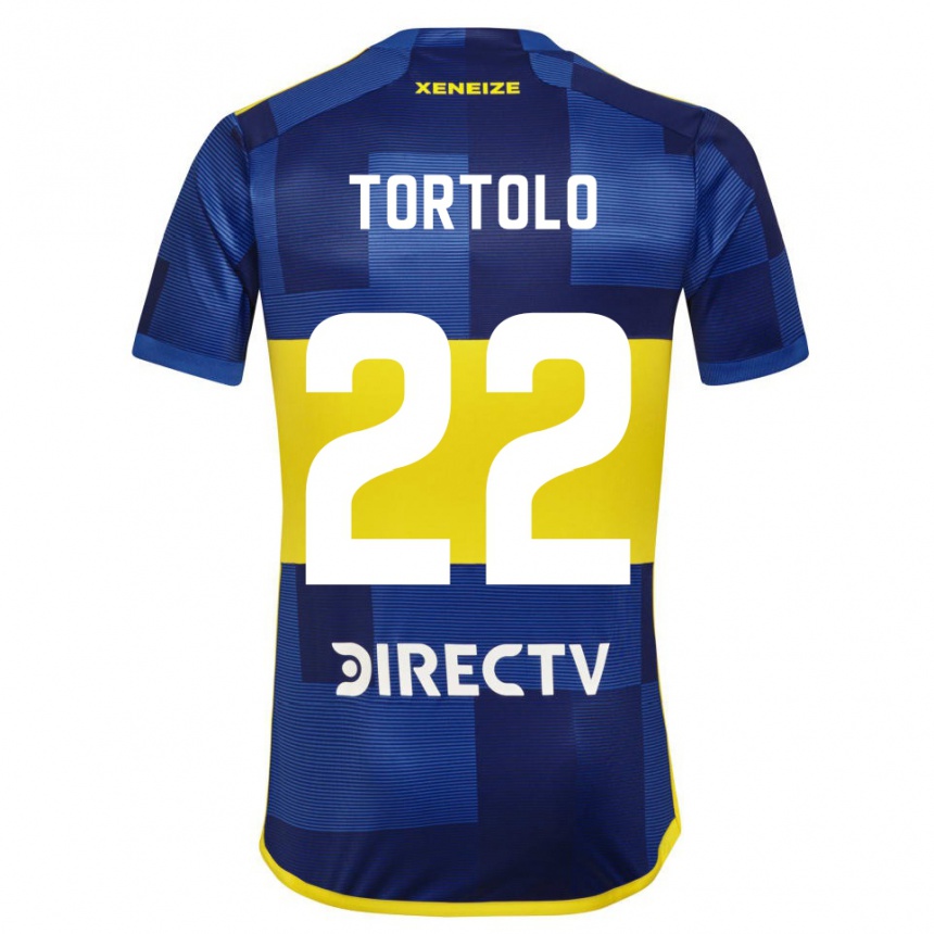 Kids Football Dulce Tortolo #22 Blue Yellow Home Jersey 2024/25 T-Shirt Australia