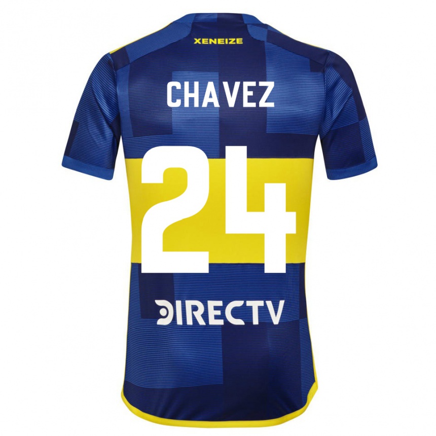 Kids Football Gabriela Chavez #24 Blue Yellow Home Jersey 2024/25 T-Shirt Australia