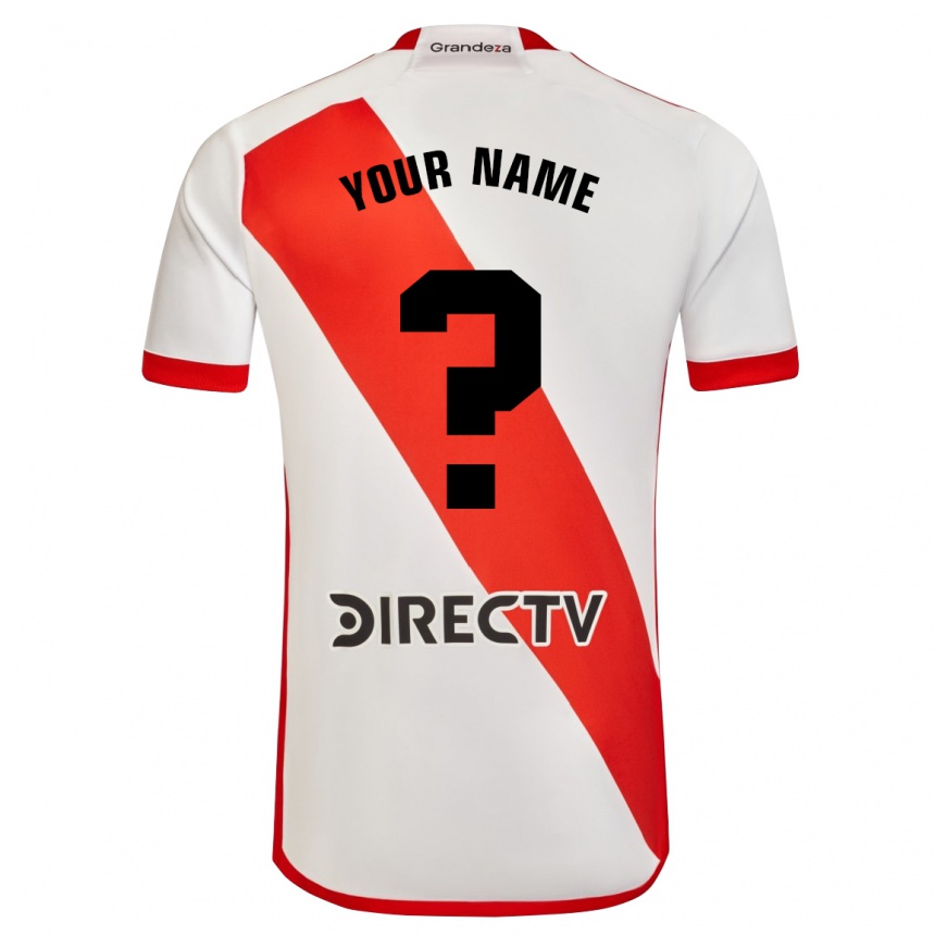 Kids Football Your Name #0 White Red Home Jersey 2024/25 T-Shirt Australia