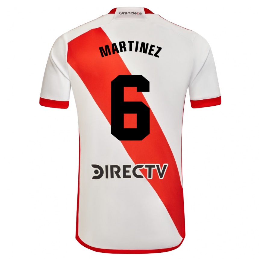 Kids Football David Martínez #6 White Red Home Jersey 2024/25 T-Shirt Australia