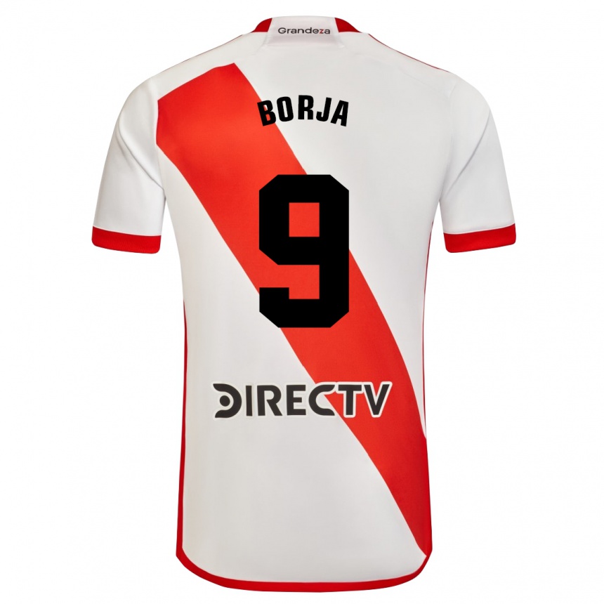 Kids Football Miguel Borja #9 White Red Home Jersey 2024/25 T-Shirt Australia