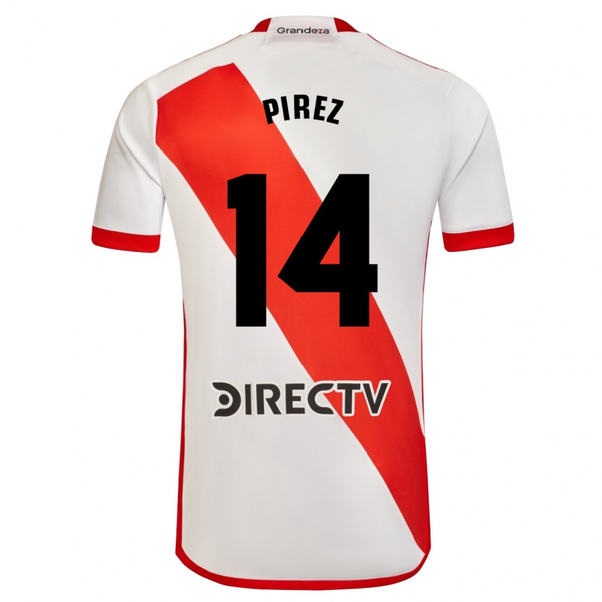 Kids Football Leandro González Pírez #14 White Red Home Jersey 2024/25 T-Shirt Australia