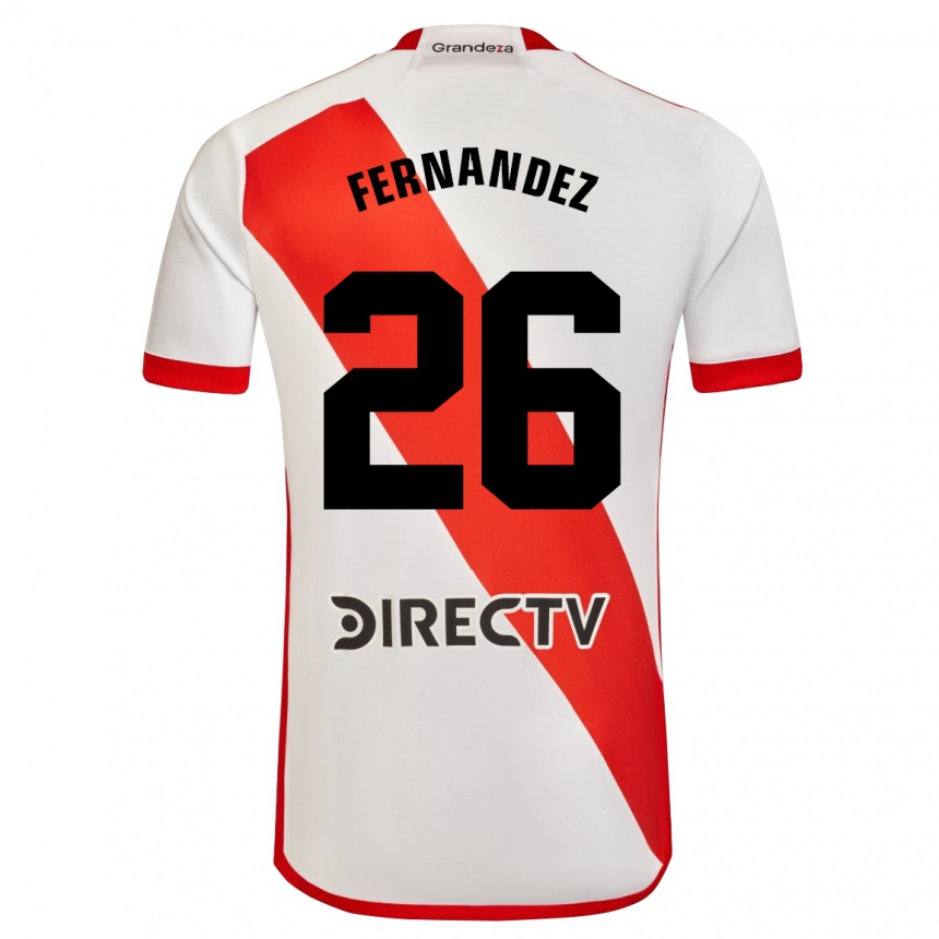 Kids Football Nacho Fernández #26 White Red Home Jersey 2024/25 T-Shirt Australia