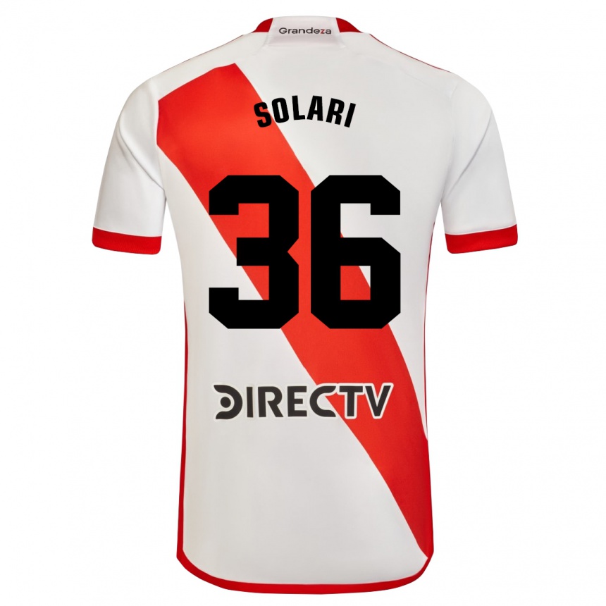 Kids Football Pablo Solari #36 White Red Home Jersey 2024/25 T-Shirt Australia