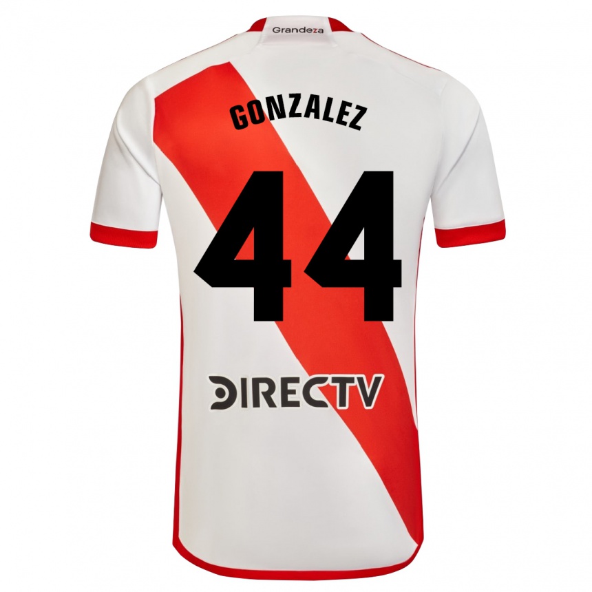 Kids Football Alexis González #44 White Red Home Jersey 2024/25 T-Shirt Australia