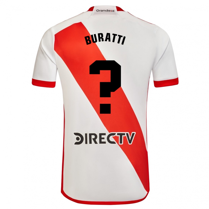 Kids Football Ramiro Buratti #0 White Red Home Jersey 2024/25 T-Shirt Australia