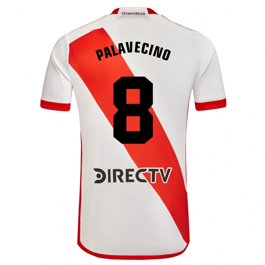 Kids Football Agustín Palavecino #8 White Red Home Jersey 2024/25 T-Shirt Australia