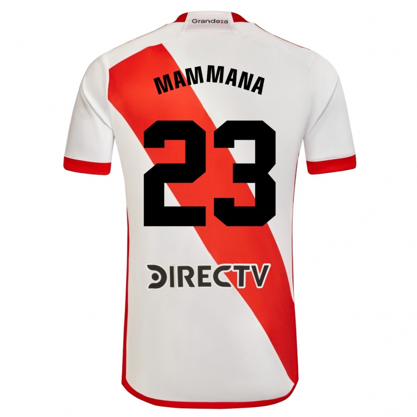 Kids Football Emanuel Mammana #23 White Red Home Jersey 2024/25 T-Shirt Australia