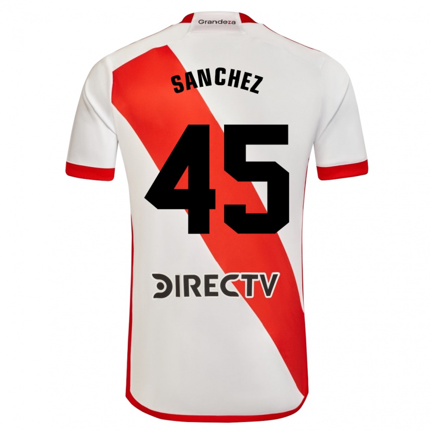 Kids Football Sebastián Sánchez #45 White Red Home Jersey 2024/25 T-Shirt Australia