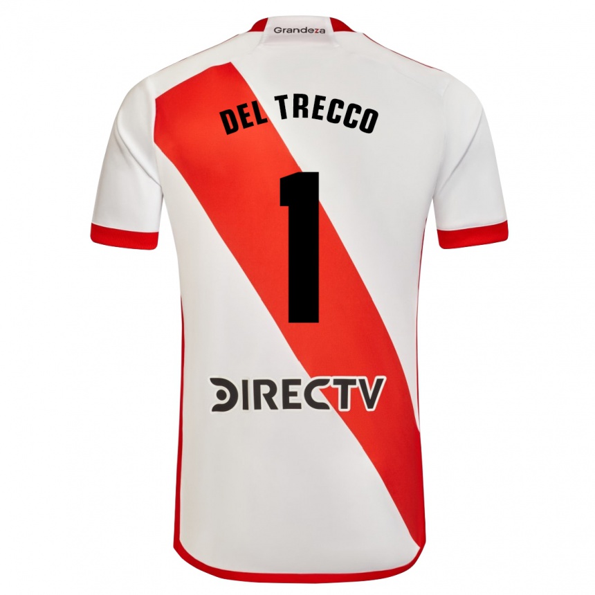 Kids Football Martina Del Trecco #1 White Red Home Jersey 2024/25 T-Shirt Australia