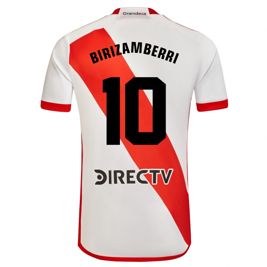 Kids Football María Carolina Birizamberri Rivero #10 White Red Home Jersey 2024/25 T-Shirt Australia