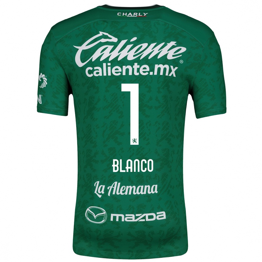 Kids Football Alfonso Blanco #1 Green White Home Jersey 2024/25 T-Shirt Australia