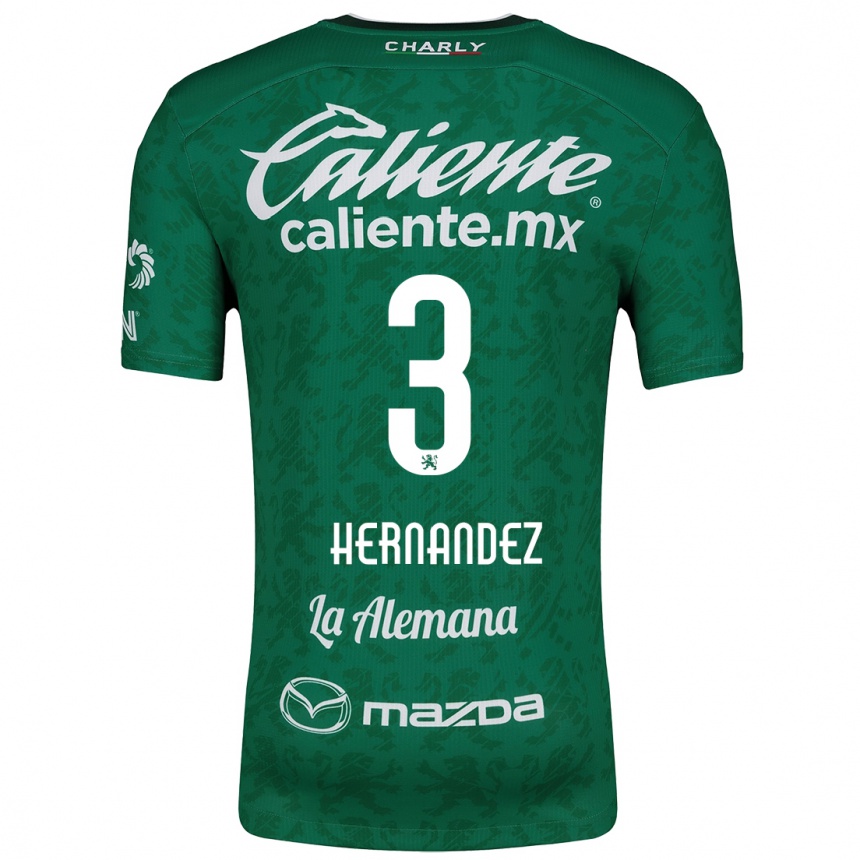 Kids Football Pedro Hernández #3 Green White Home Jersey 2024/25 T-Shirt Australia