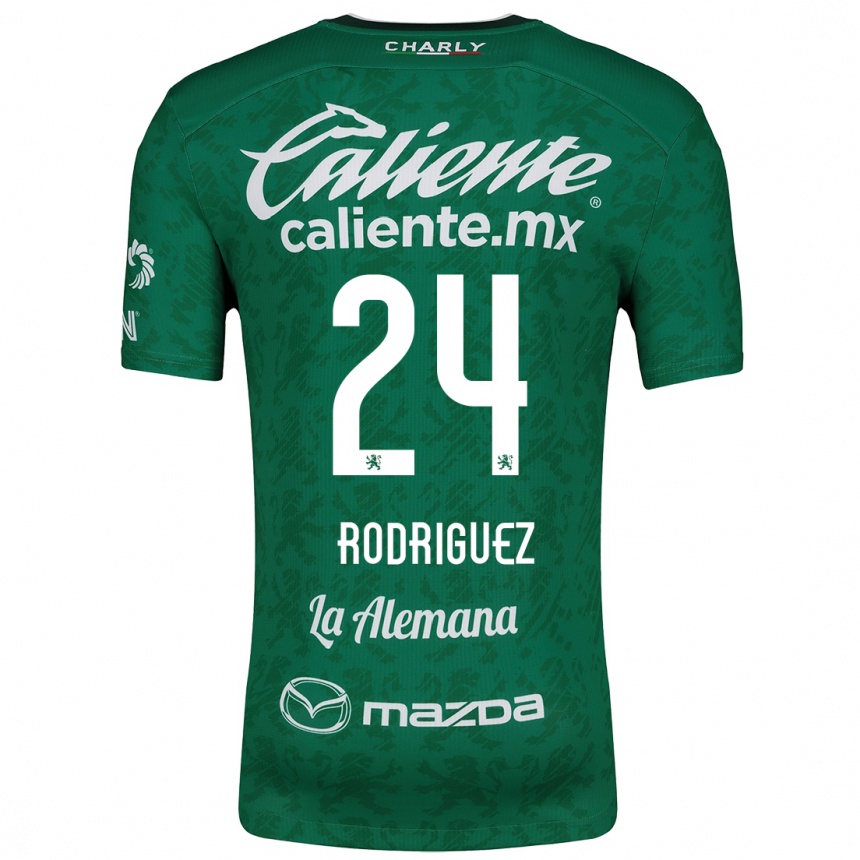 Kids Football Osvaldo Rodríguez #24 Green White Home Jersey 2024/25 T-Shirt Australia