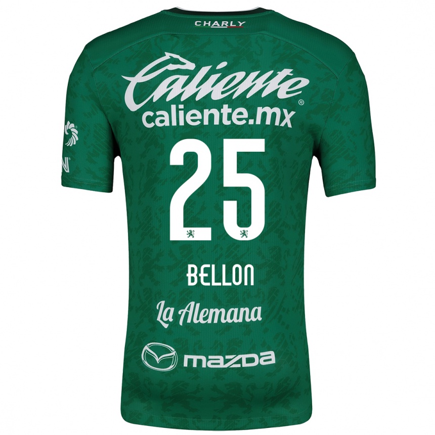 Kids Football Paul Bellón #25 Green White Home Jersey 2024/25 T-Shirt Australia