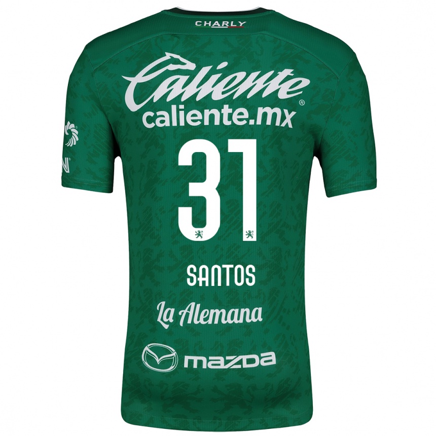 Kids Football Sebastián Santos #31 Green White Home Jersey 2024/25 T-Shirt Australia