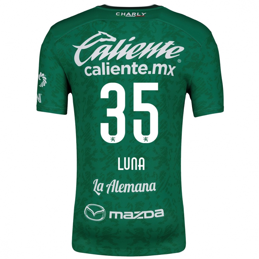 Kids Football Diego Luna #35 Green White Home Jersey 2024/25 T-Shirt Australia