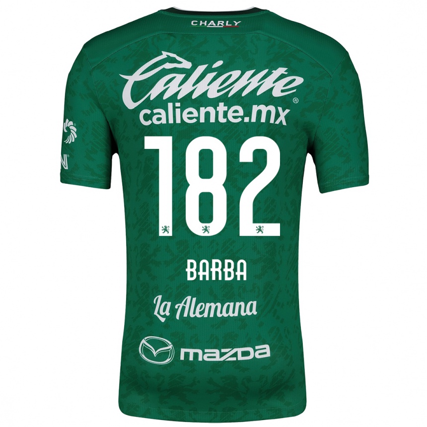 Kids Football Austin Barba #182 Green White Home Jersey 2024/25 T-Shirt Australia