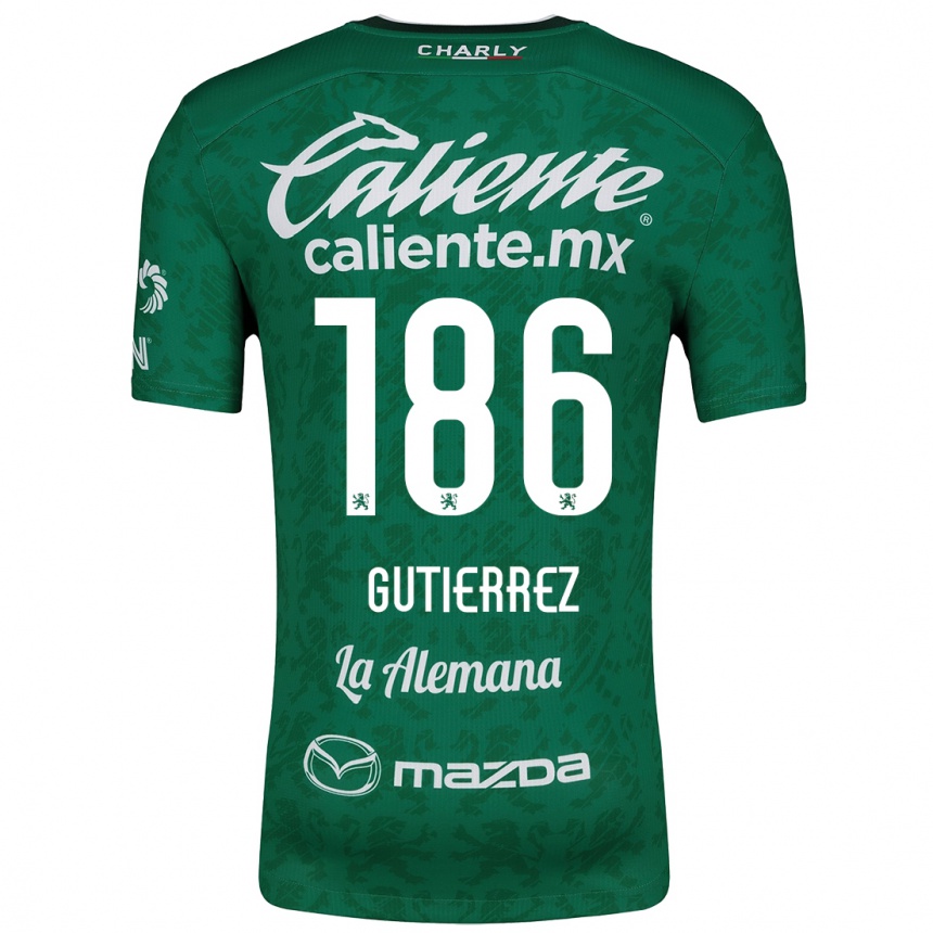 Kids Football Alan Gutiérrez #186 Green White Home Jersey 2024/25 T-Shirt Australia