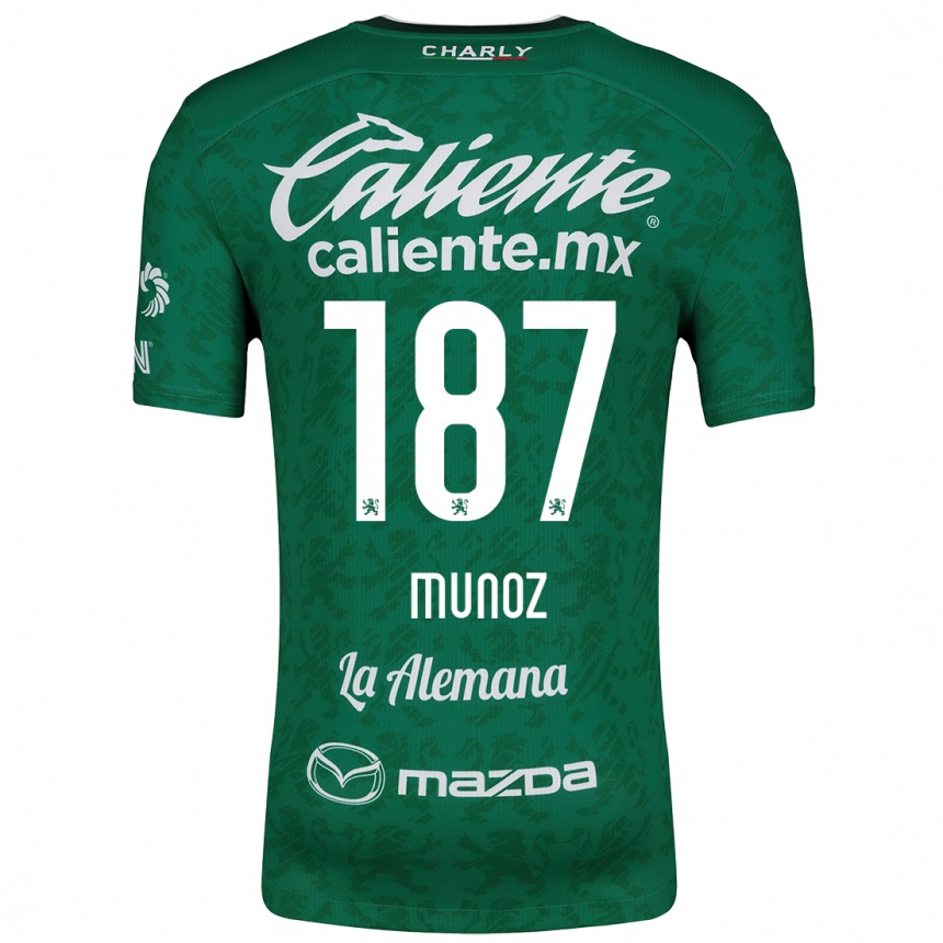 Kids Football Diego Muñoz #187 Green White Home Jersey 2024/25 T-Shirt Australia