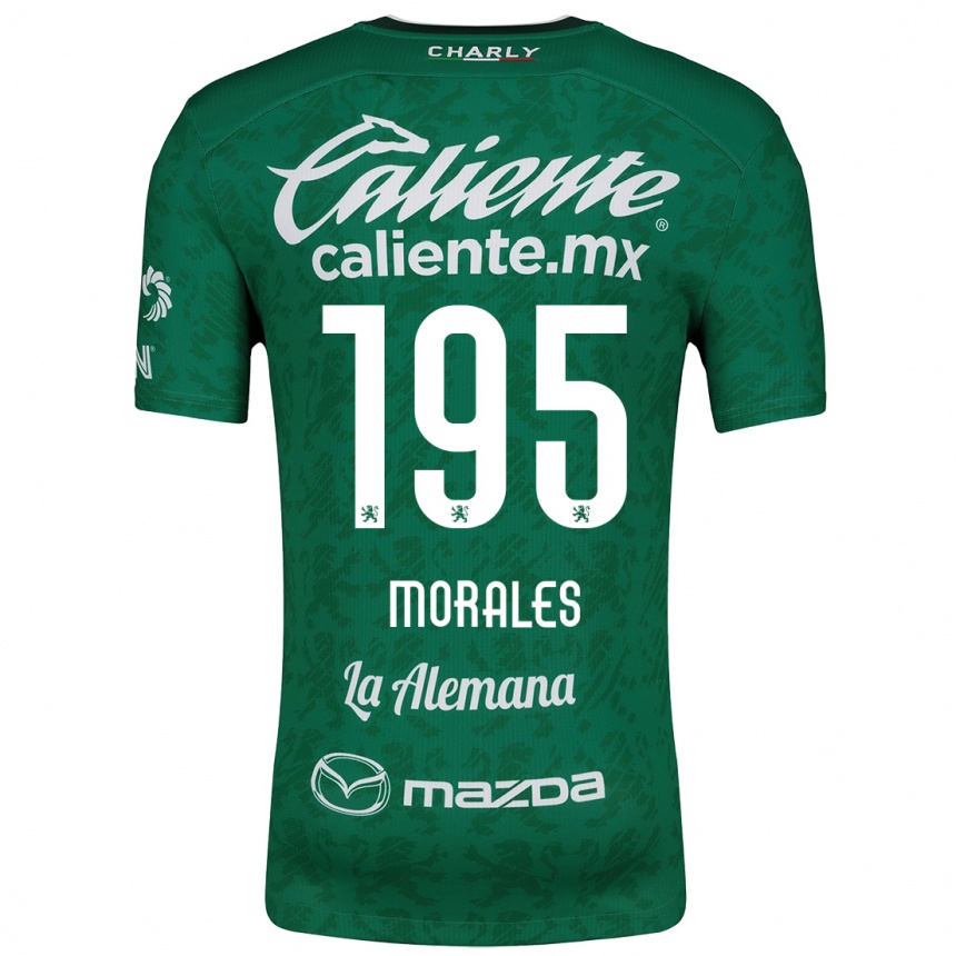 Kids Football Daniel Morales #195 Green White Home Jersey 2024/25 T-Shirt Australia