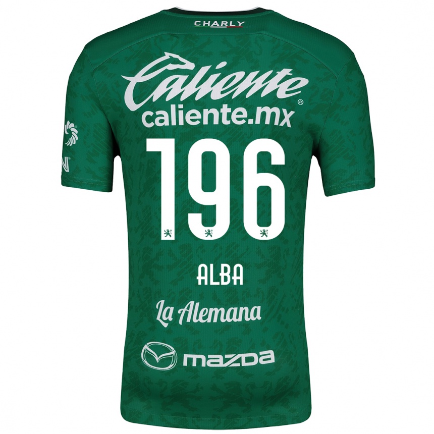 Kids Football Óscar Alba #196 Green White Home Jersey 2024/25 T-Shirt Australia