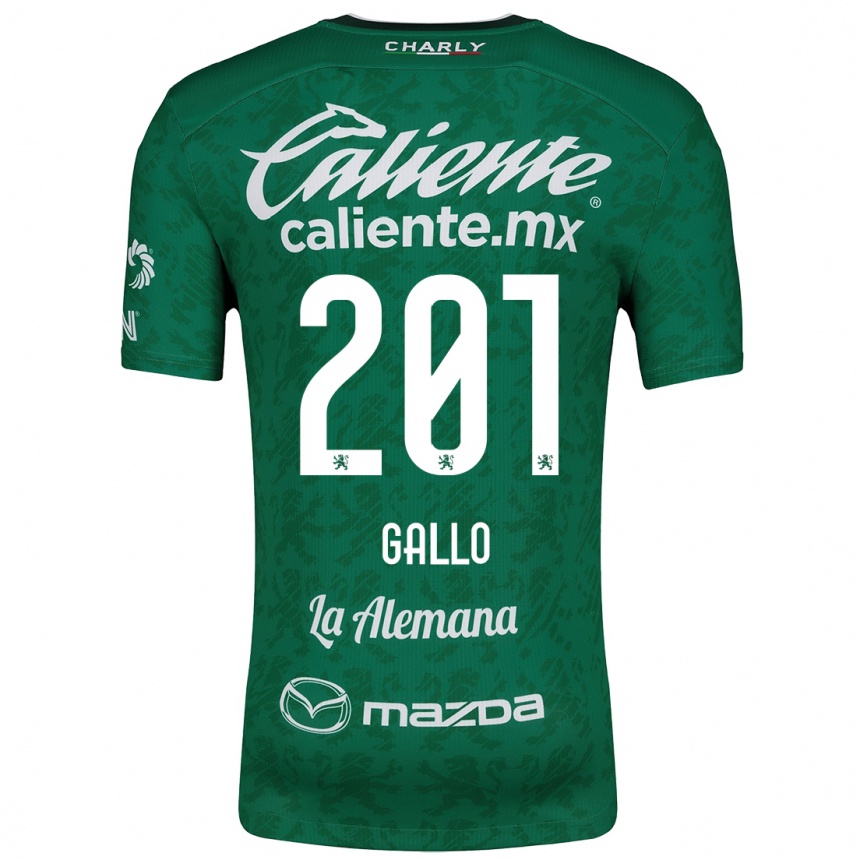 Kids Football Andrés Gallo #201 Green White Home Jersey 2024/25 T-Shirt Australia